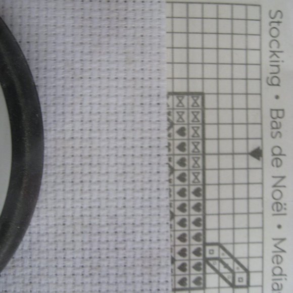 New Studio 18 Mary & Co Counted Cross Stitch Mini Kit Christmas Stocking w/ Hoop - Picture 8 of 10